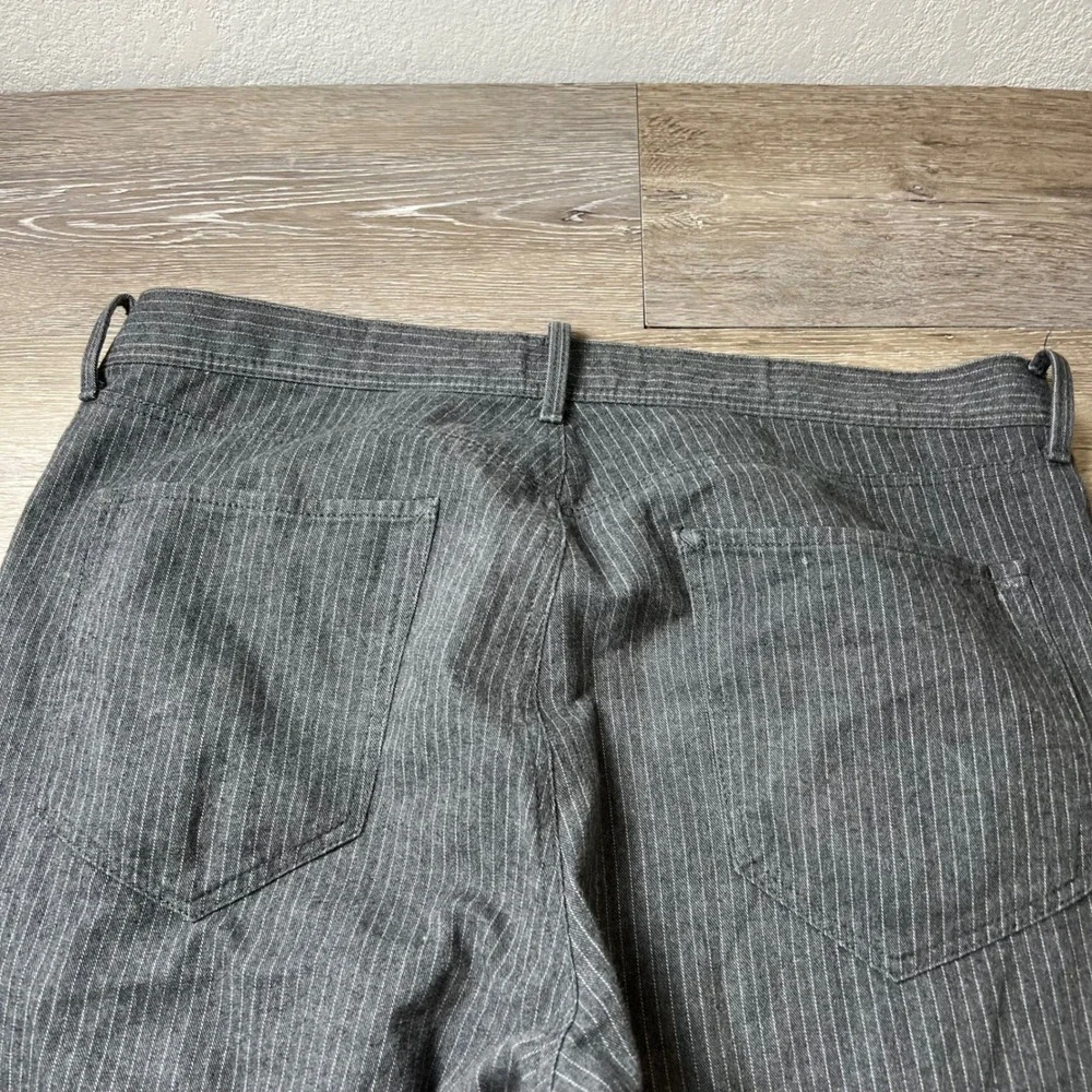 Banana Republic Pants Mens 33x30 Gray Pinstripe Straight Fit Cotton Trousers